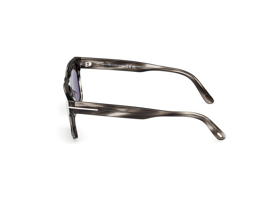 Gafas de sol tom ford ft1205 calder 56a havana square masculino talla 55mm - Vista de detalle