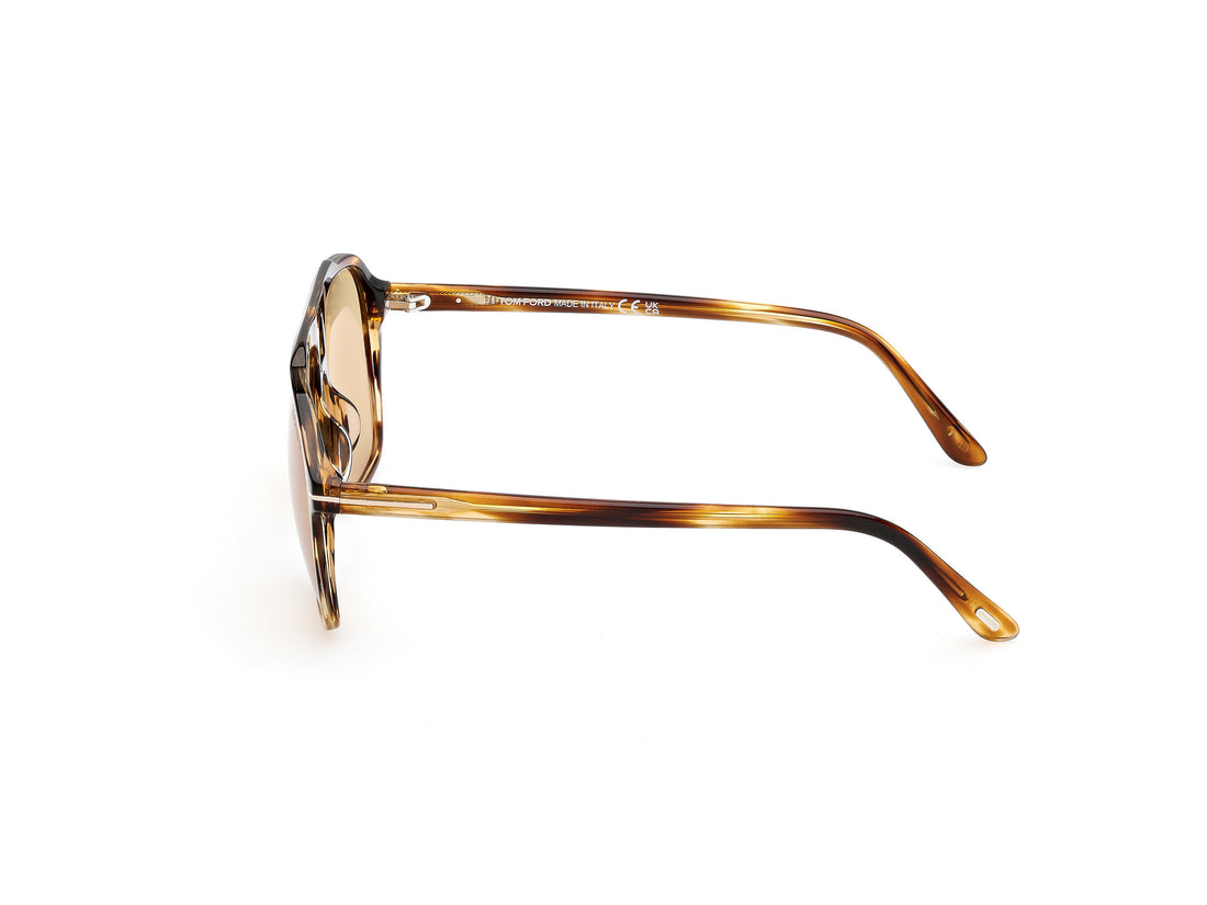 Gafas de sol tom ford ft1209 autari 56e havana navigator masculino talla 56mm - Vista de detalle