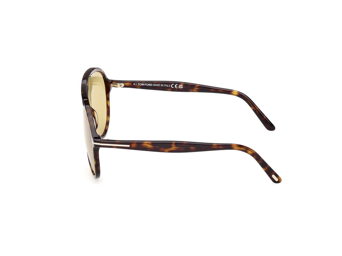 Gafas de sol tom ford ft1211 vladimir 52e havana pilot masculino talla 65mm - Vista de detalle