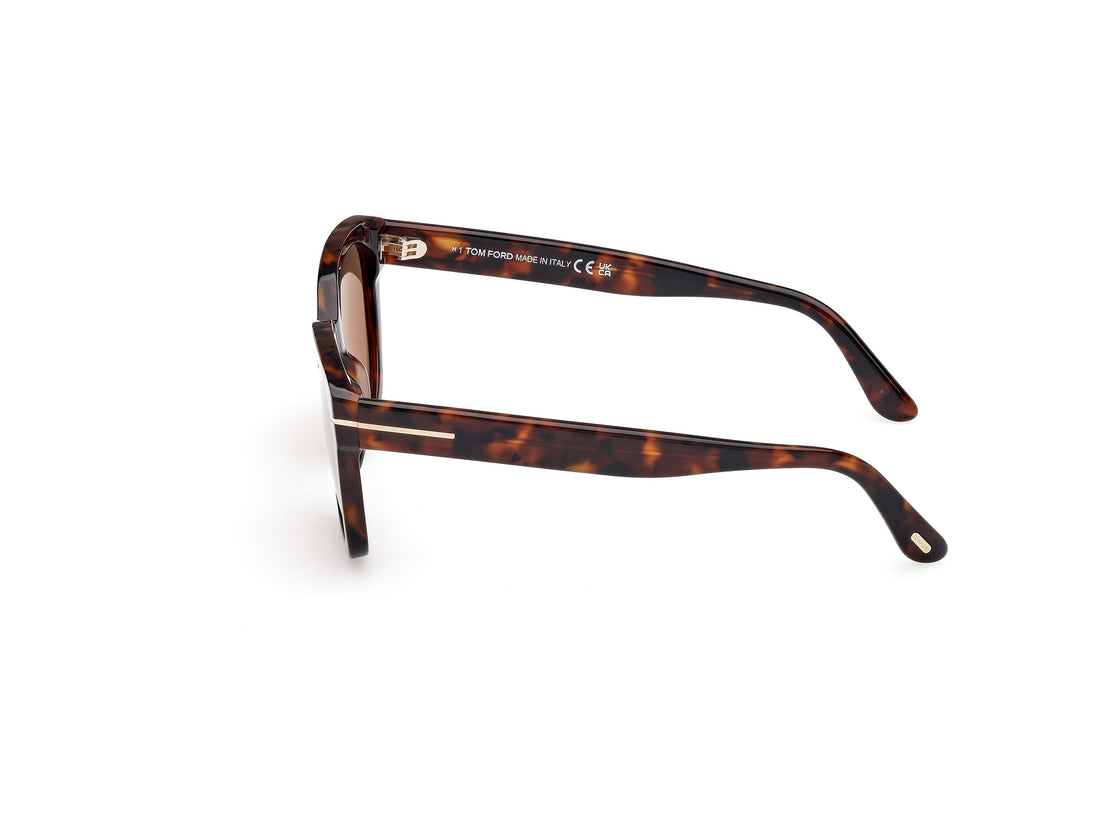 Gafas de sol tom ford ft1216 haylay 52h havana square femenino talla 53mm - Vista de detalle
