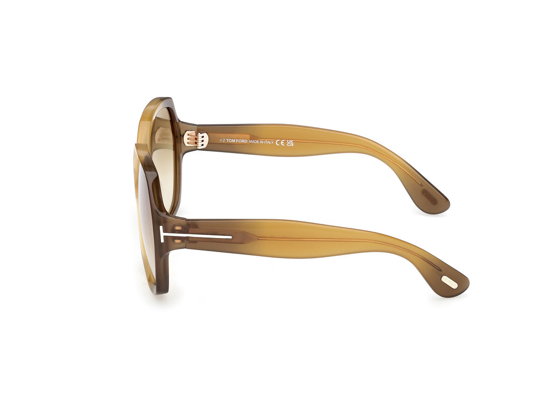 Gafas de sol tom ford ft1221 saffron 41f amarillo square femenino talla 60mm - Vista de detalle