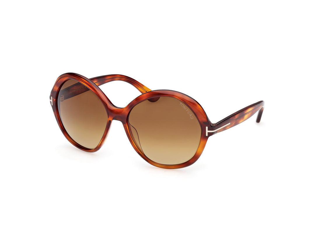 Sonnenbrillen tom ford ft1282 annabelle-02 54f havana round femenino größe 60mm - Hauptansicht