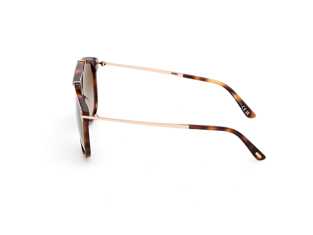 Occhiali da sole tom ford ft1306 sam-02 53k havana navigator unisex taglia 58mm - Vista dettagliata