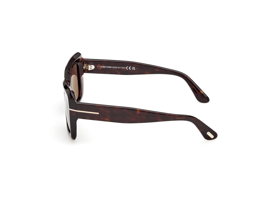 Occhiali da sole tom ford ft1318 leila-02 52e havana rectangular femenino taglia 52mm - Vista dettagliata