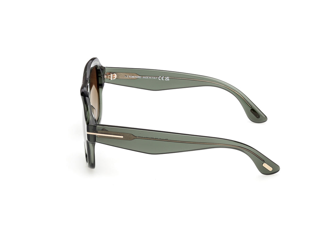 Occhiali da sole tom ford ft1324 rhonda-02 93p verde pilot femenino taglia 56mm - Vista dettagliata
