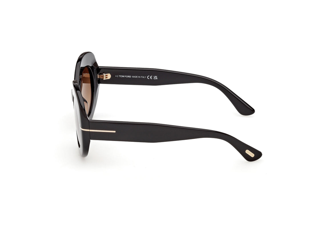 Occhiali da sole tom ford ft1346 claudette-02 01f negro round femenino taglia 51mm - Vista dettagliata