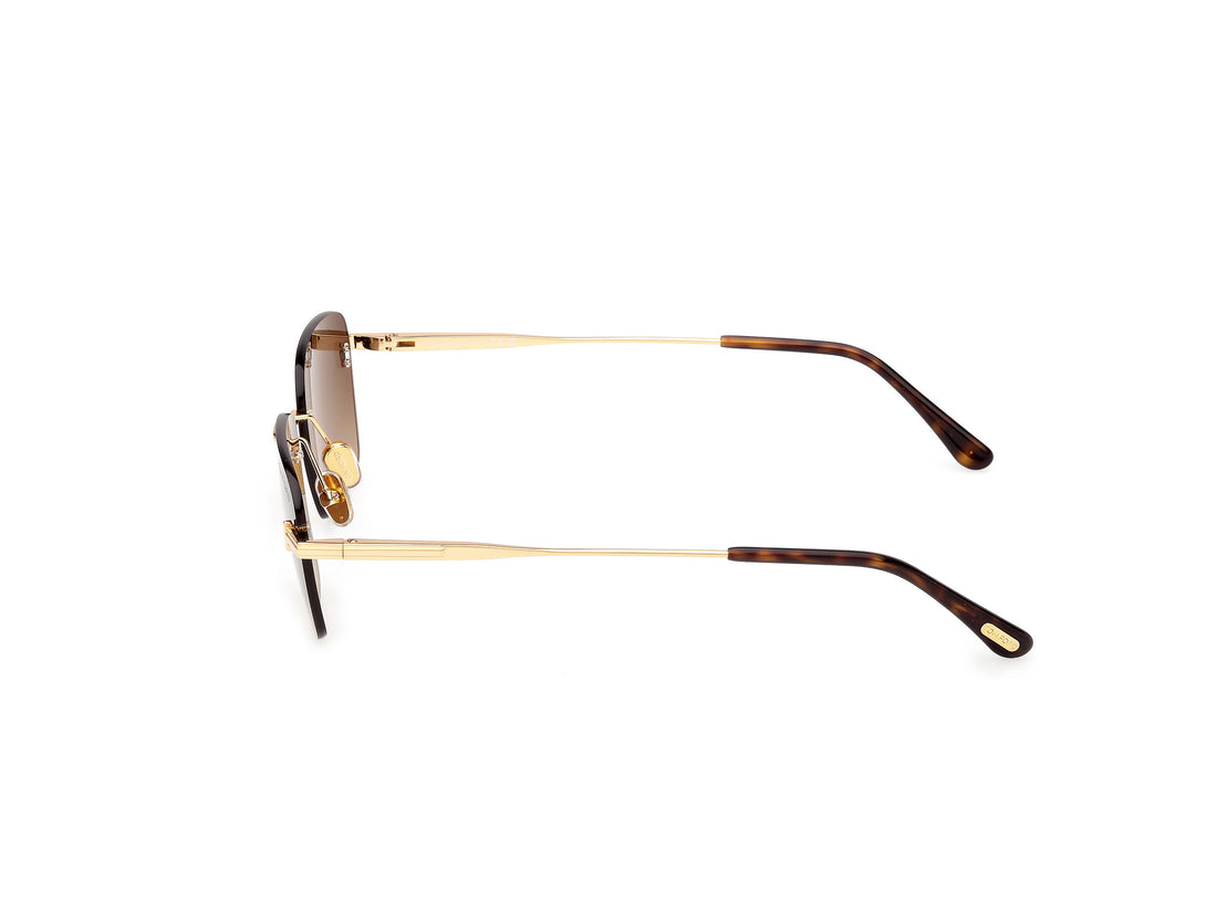 Occhiali da sole tom ford ft1354 jake-02 30f dorado rectangular unisex taglia 54mm - Vista dettagliata