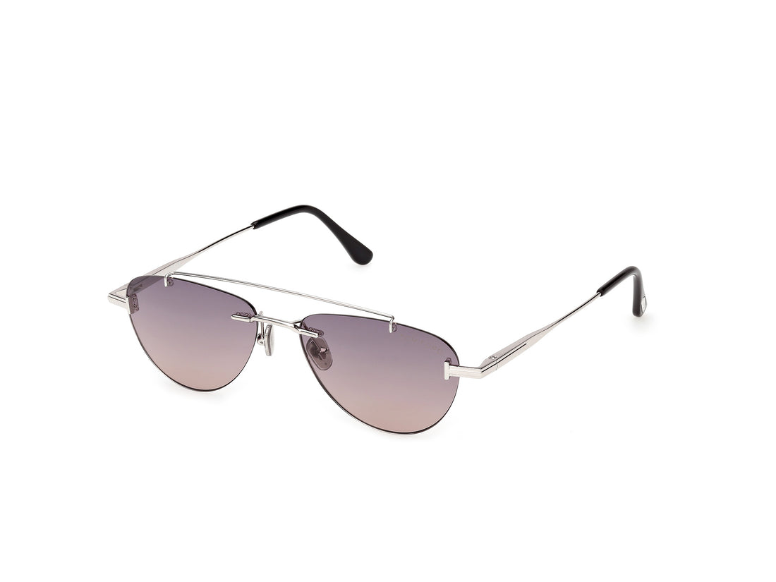 Occhiali da sole tom ford ft1356 astor-02 16b plateado pilot unisex taglia 55mm - Vista principale