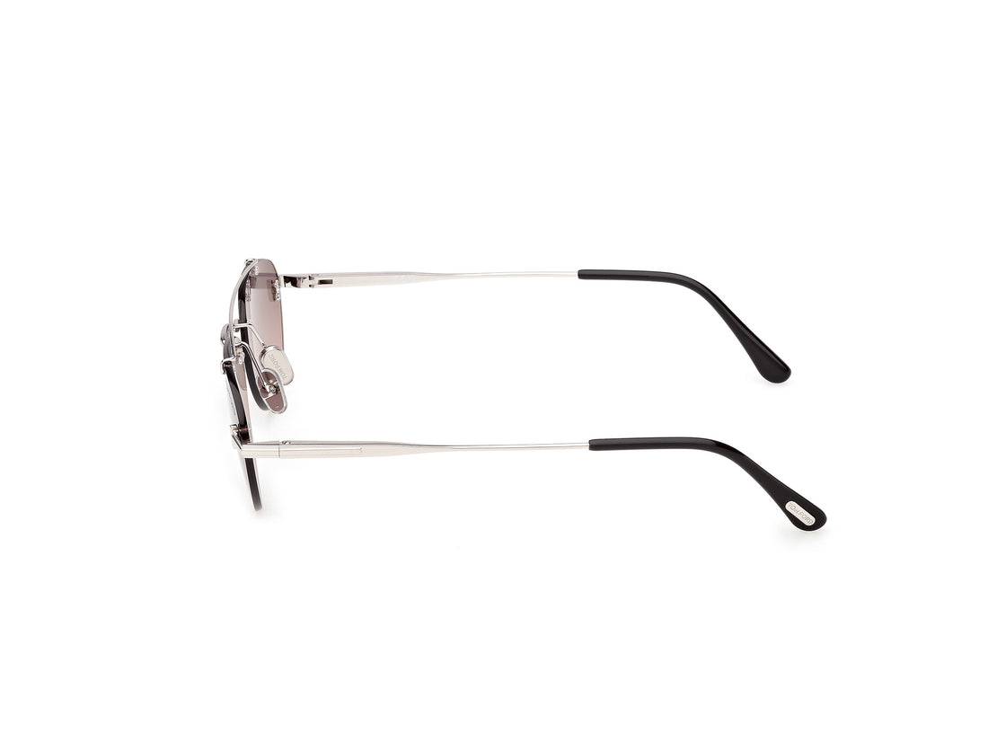 Occhiali da sole tom ford ft1356 astor-02 16b plateado pilot unisex taglia 55mm - Vista dettagliata
