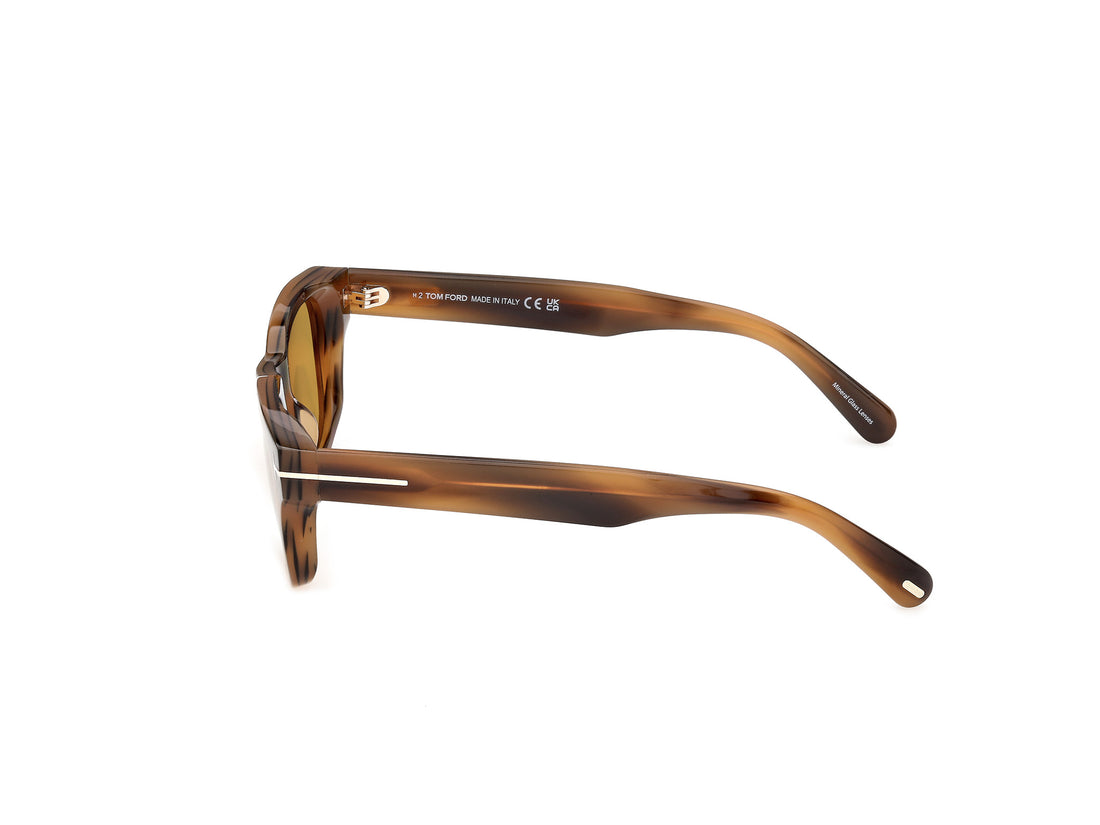 Sunglasses tom ford ft1357 caleb-02 55e havana square masculino size 50mm - Detailed view