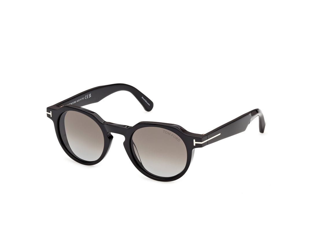 Gafas de sol tom ford ft1358 thomas-02 01k negro round masculino talla 49mm - Vista principal