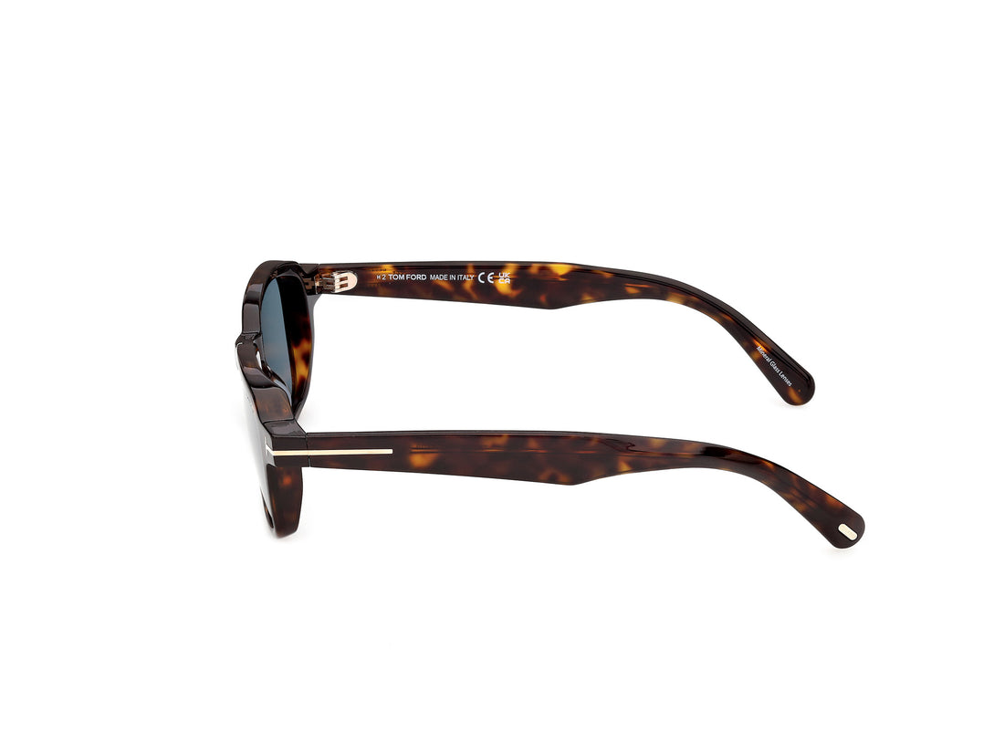 Gafas de sol tom ford ft1359 ezra-02 52v havana square masculino talla 50mm - Vista de detalle