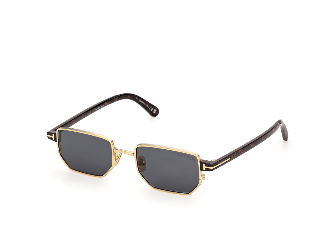 Sunglasses tom ford ft1360 liam-02 30a dorado rectangular masculino size 51mm - Main view