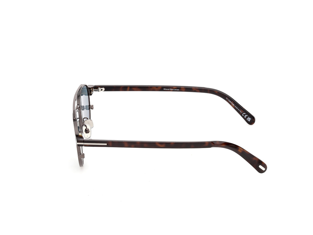 Sonnenbrillen tom ford ft1361 anthony-02 08v plateado pilot masculino größe 55mm - Detailansicht