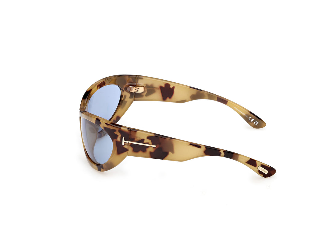 Occhiali da sole tom ford ft1365 leona-02 56v havana cat eye femenino taglia 62mm - Vista dettagliata