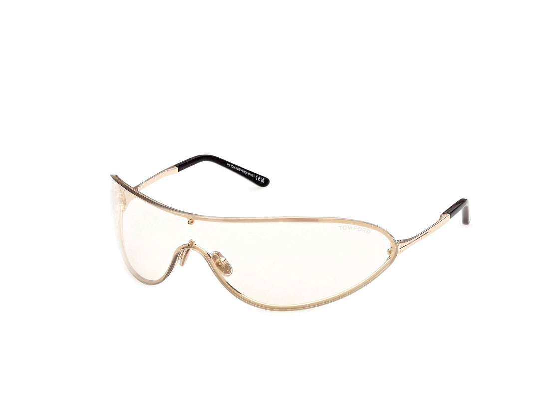 Zonnebrillen tom ford ft1396 brady-02 32c dorado shield unisex maat 99mm - Hoofdaanzicht