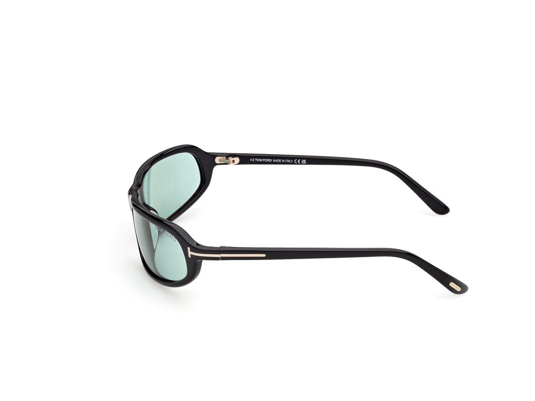 Lunettes de soleil tom ford ft1400 addison-02 01n negro rectangular unisex taille 64mm - Vue détaillée