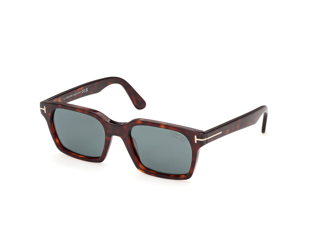 Solbriller tom ford ft1403 hayden-02 54v havana square masculino størrelse 54mm - Detaljeret visning