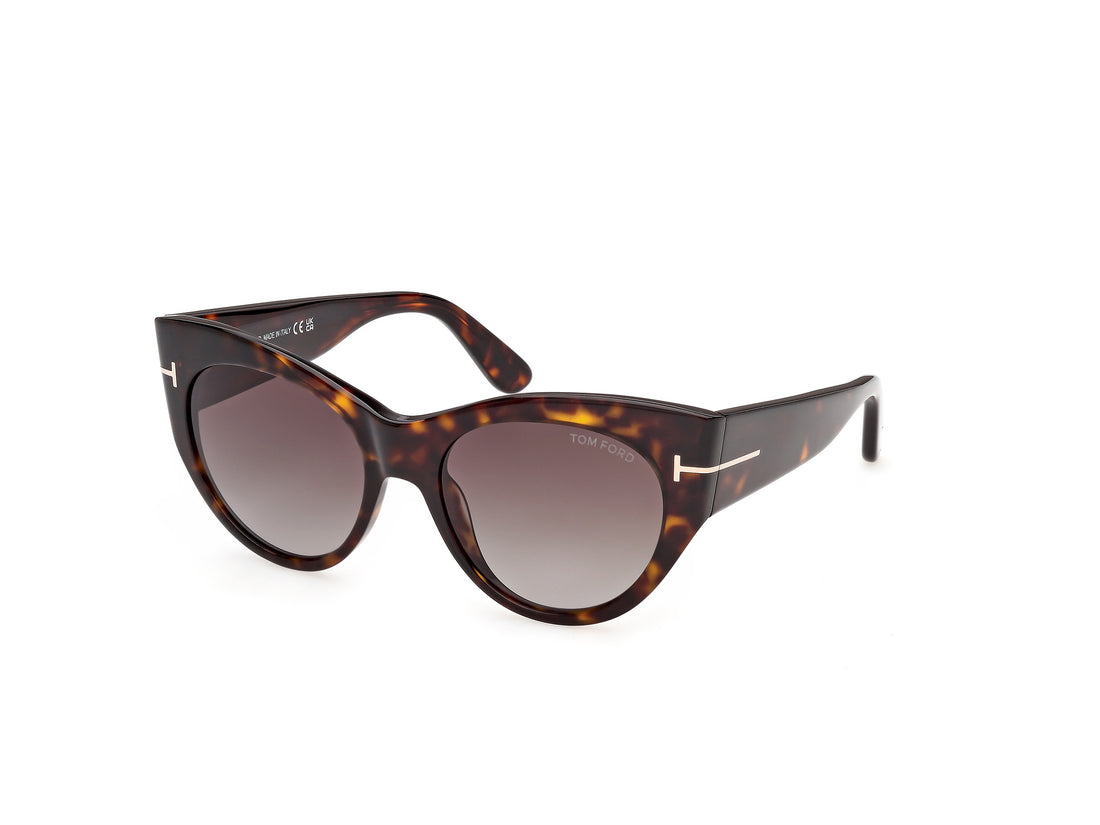 Solbriller tom ford ft1416 kristen-02 52f havana round femenino størrelse 54mm - Hovedvisning