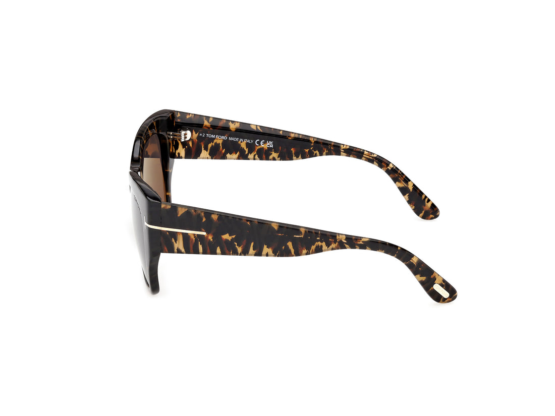 Solbriller tom ford ft1417 margot-02 55a havana butterfly femenino størrelse 54mm - Detaljeret visning