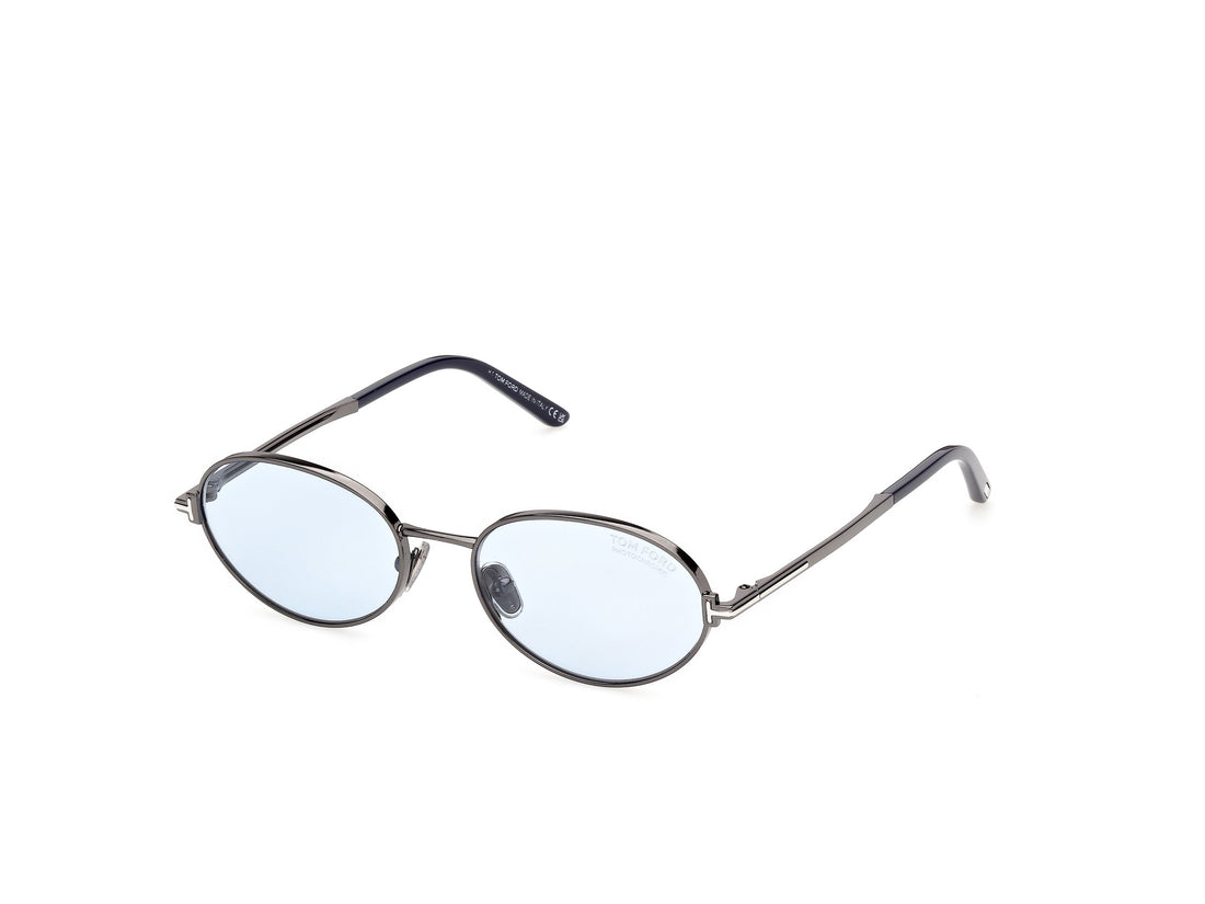 Solbriller tom ford ft1420 gina-02 08v plateado oval femenino størrelse 52mm - Hovedvisning