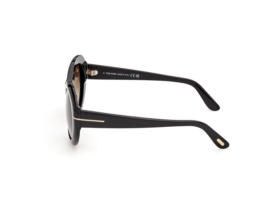 Sunglasses tom ford ft1423 elodie-02 01b negro round femenino size 54mm - Detailed view