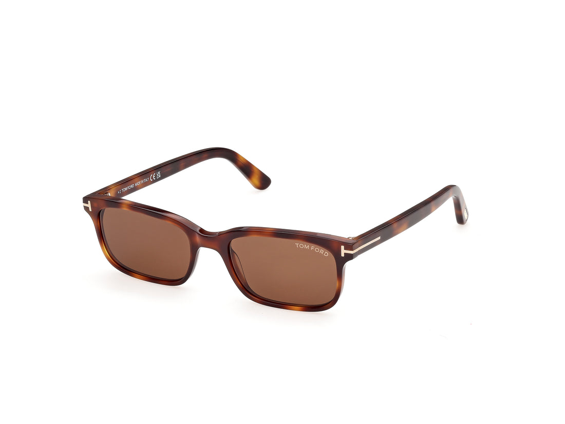 Solbriller tom ford ft1480 scout-02 53e havana rectangular unisex størrelse 52mm - Hovedvisning