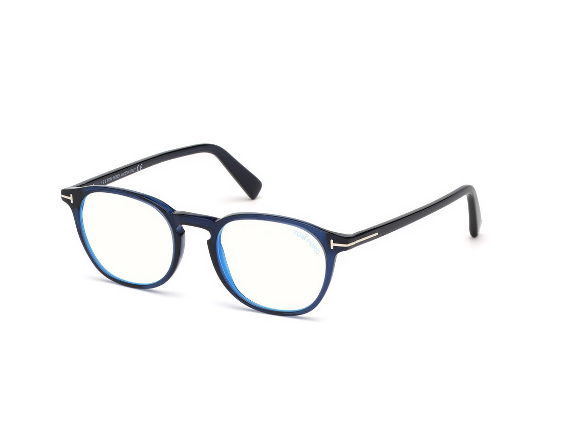 Prescription glasses tom ford ft5583-b 090 azul round unisex size 52mm - Main view