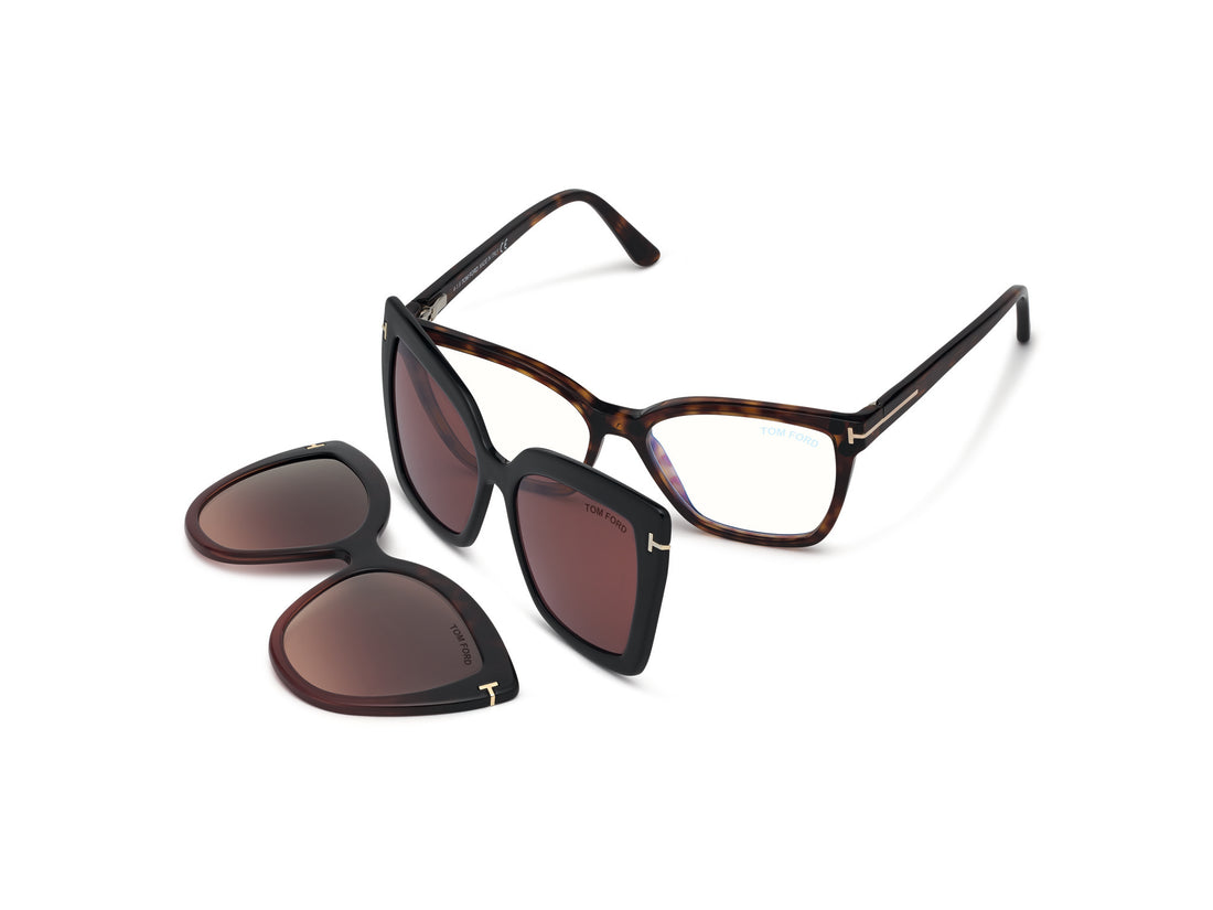 Occhiali da vista tom ford ft5641-b 054 havana cat eye femenino taglia 53mm - Vista principale