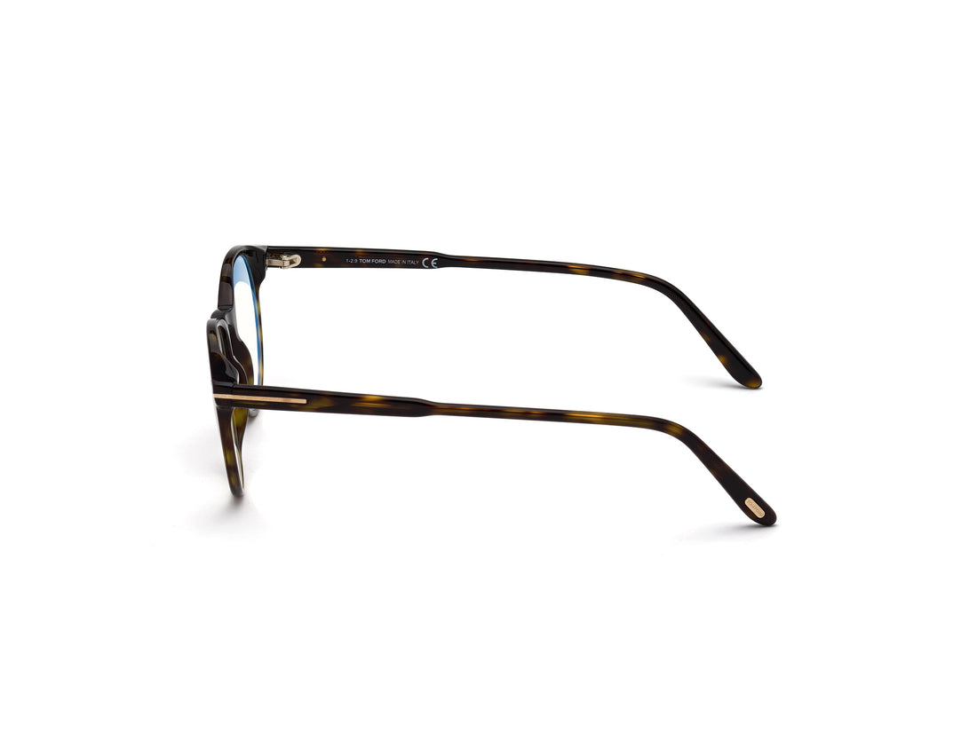 Occhiali da vista tom ford ft5695-b 052 havana round masculino taglia 47mm - Vista dettagliata