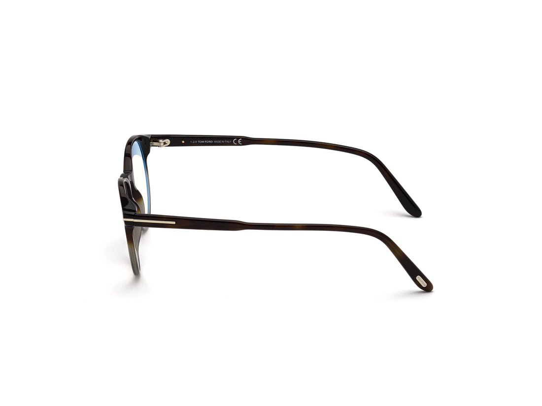 Occhiali da vista tom ford ft5695-b 056 havana round masculino taglia 47mm - Vista dettagliata