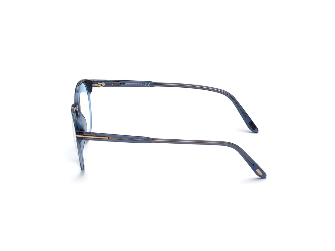 Occhiali da vista tom ford ft5695-b 090 azul round masculino taglia 47mm - Vista dettagliata