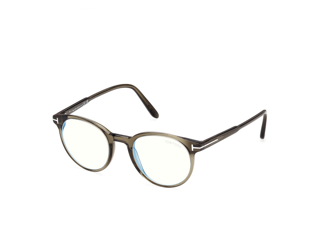 Briller tom ford ft5695-b 096 verde round masculino størrelse 49mm - Hovedvisning