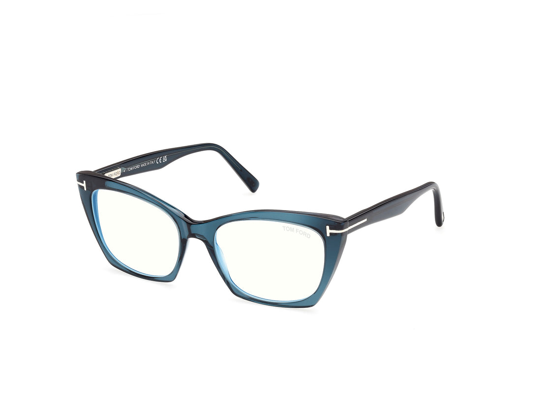 Briller tom ford ft5709-b 087 azul cat eye femenino størrelse 54mm - Hovedvisning