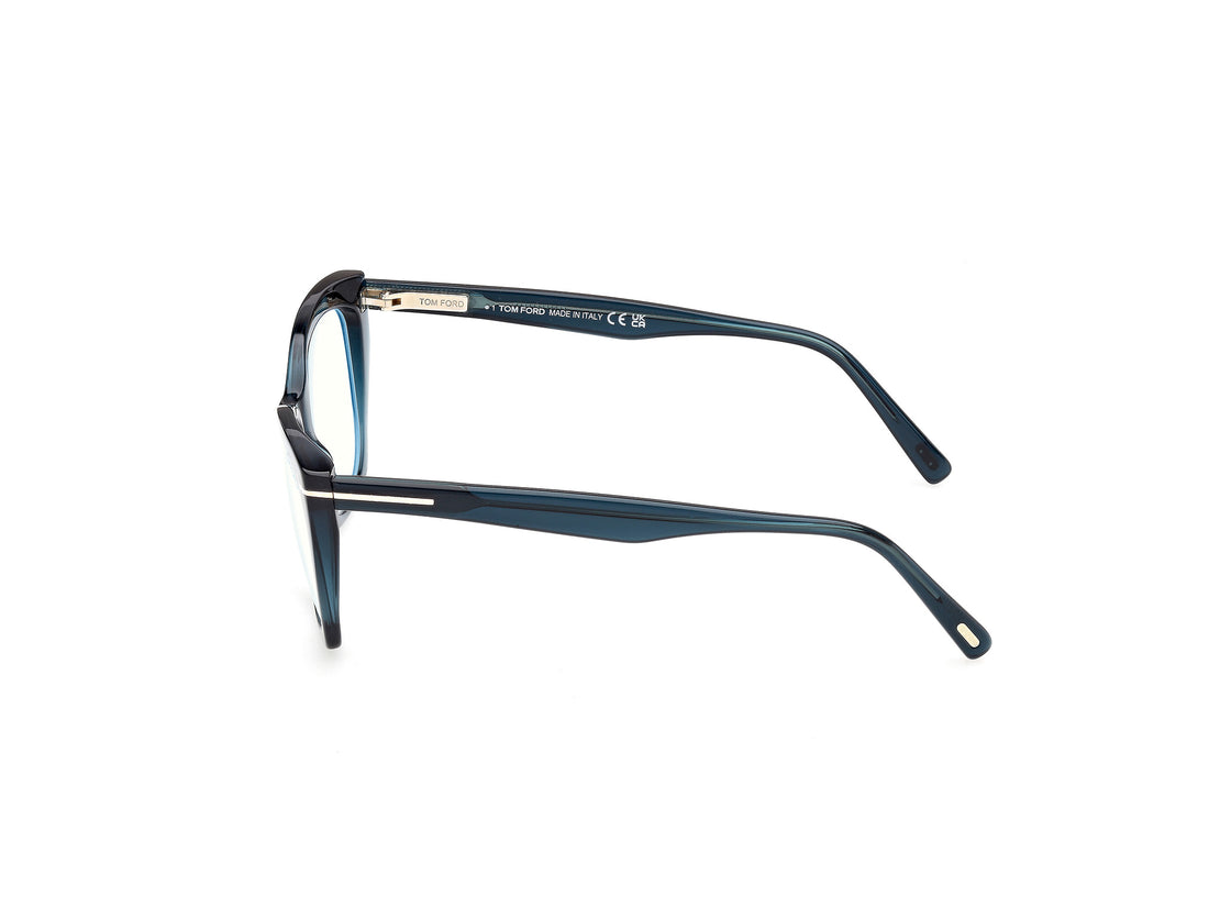 Briller tom ford ft5709-b 087 azul cat eye femenino størrelse 54mm - Detaljeret visning