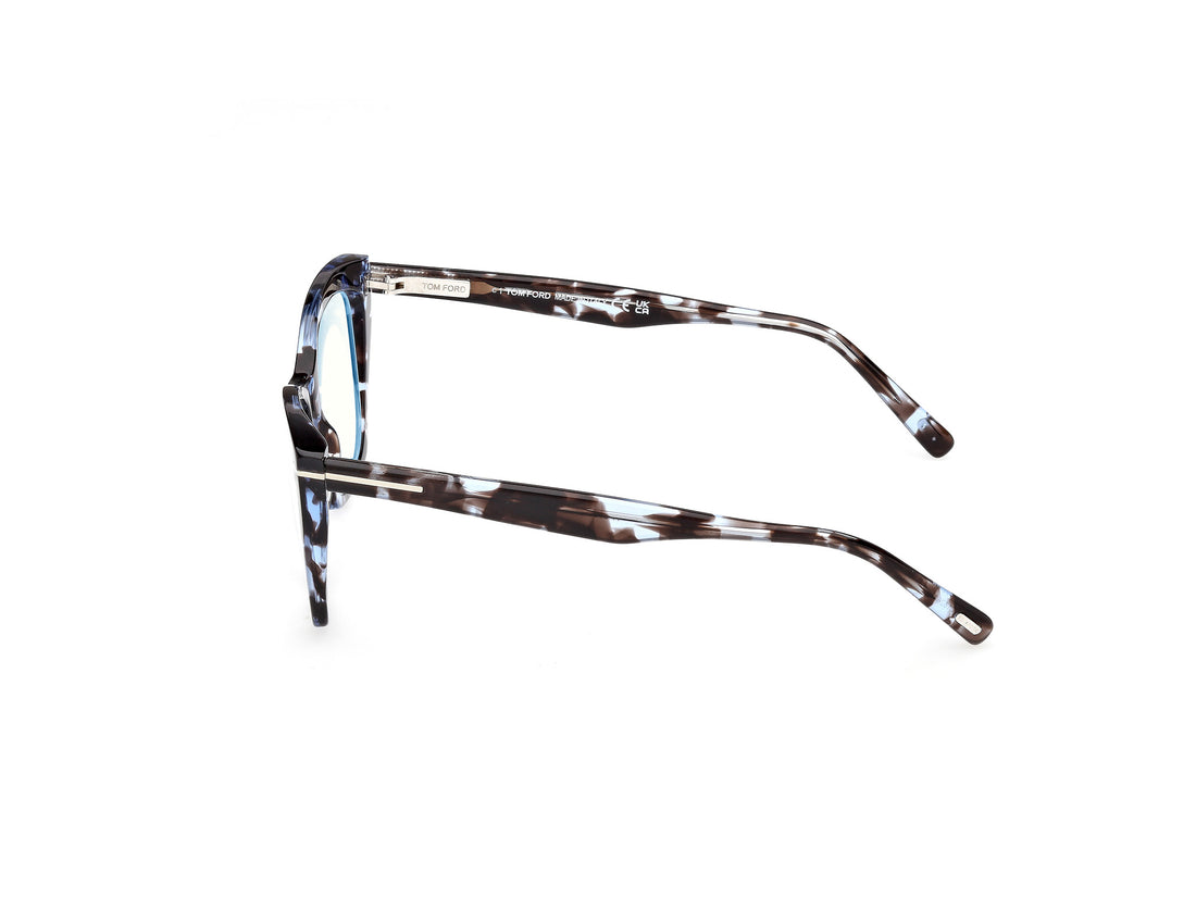 Lunettes de vue tom ford ft5709-b 56a havana cat eye femenino taille 54mm - Vue détaillée