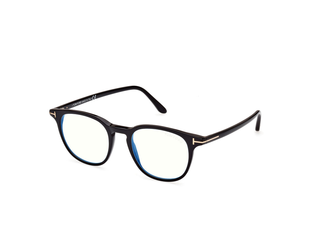 Prescription glasses tom ford ft5832-b 001 negro round masculino size 48mm - Main view