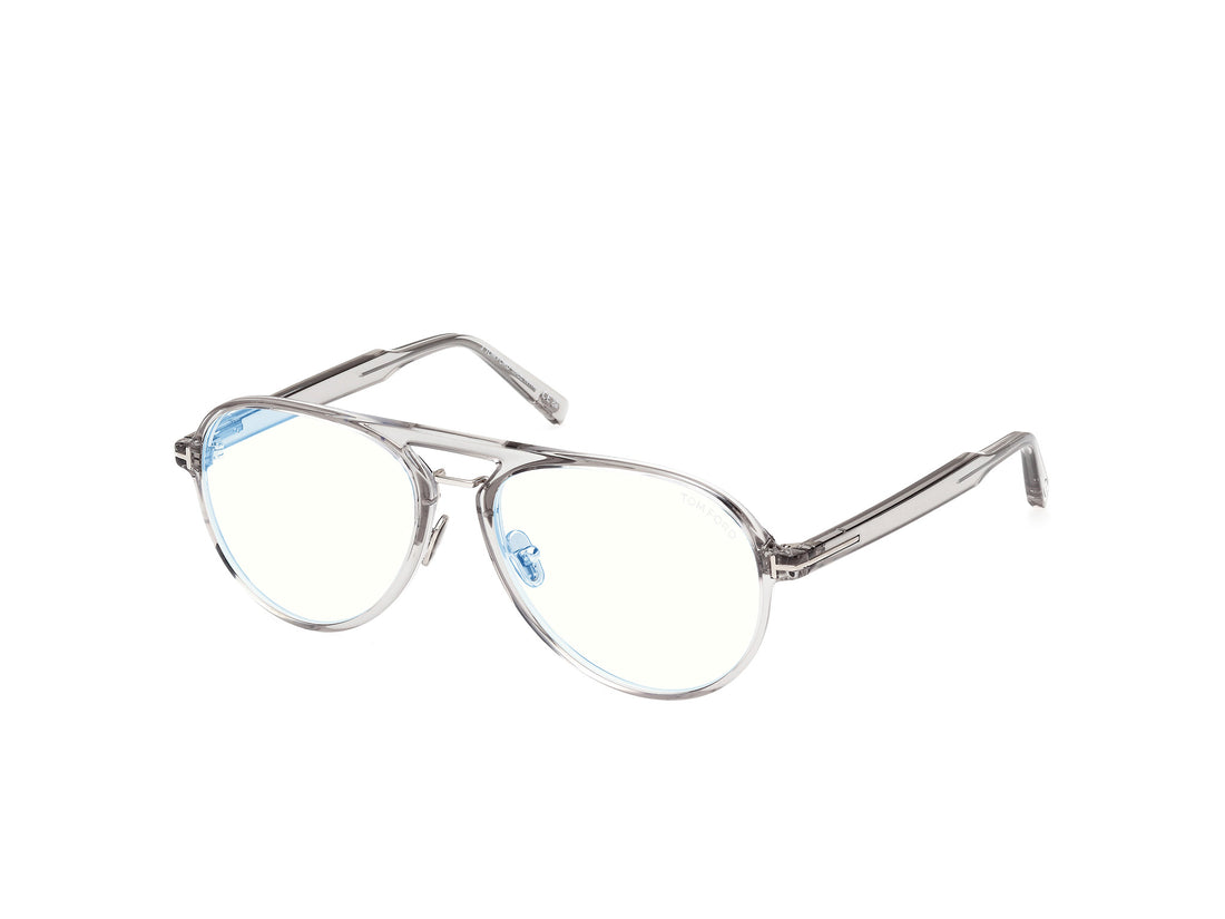 Occhiali da vista tom ford ft5981-b 020 gris pilot unisex taglia 57mm - Vista principale