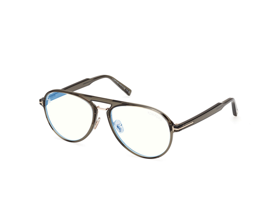 Occhiali da vista tom ford ft5981-b 093 verde pilot masculino taglia 57mm - Vista principale