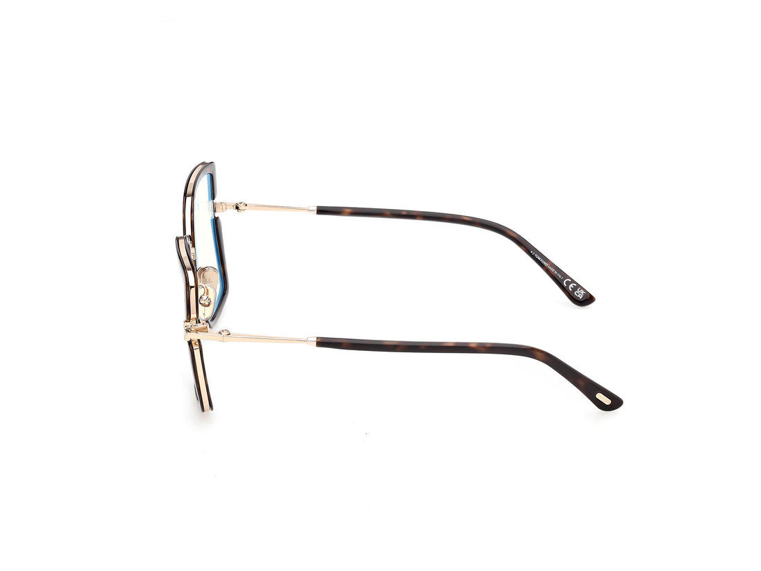 Lunettes de vue tom ford ft5985-b 052 havana square femenino taille 55mm - Vue détaillée