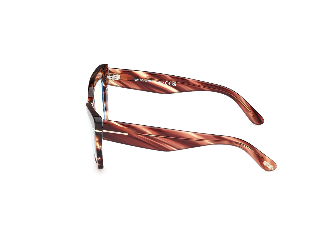 Brillen tom ford ft6026-b 054 havana cat eye femenino größe 56mm - Detailansicht
