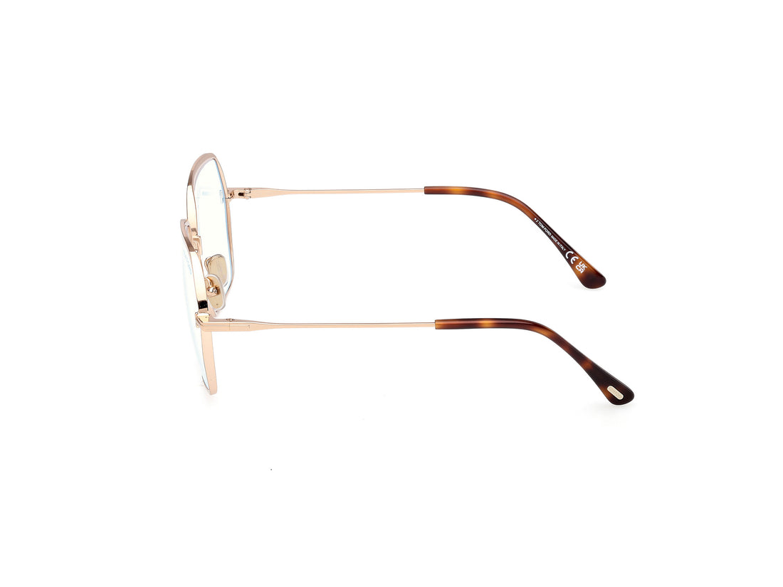 Lunettes de vue tom ford ft6050-b 028 dorado geometric femenino taille 56mm - Vue détaillée