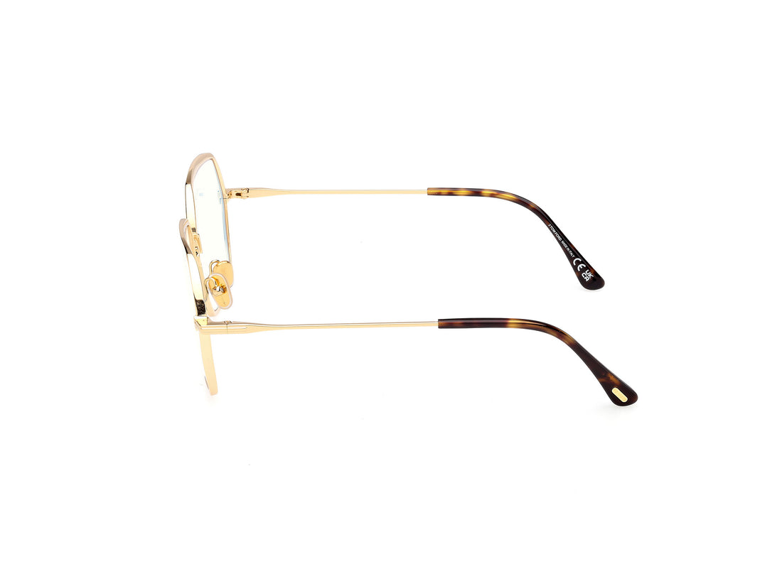 Lunettes de vue tom ford ft6050-b 030 dorado geometric femenino taille 56mm - Vue détaillée