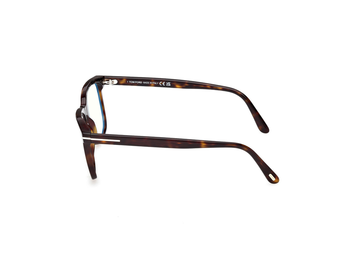 Lunettes de vue tom ford ft6080-b 052 havana square masculino taille 55mm - Vue détaillée