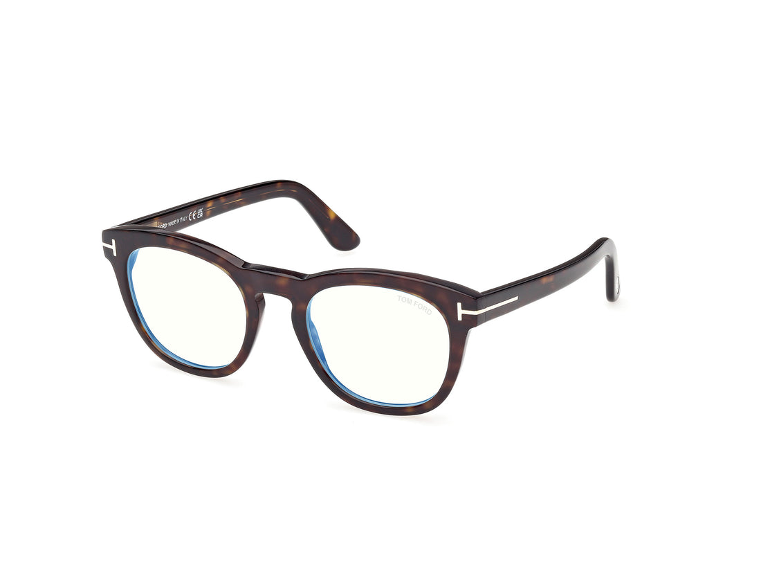 Lunettes de vue tom ford ft6081-b 052 havana round masculino taille 51mm - Vue principale