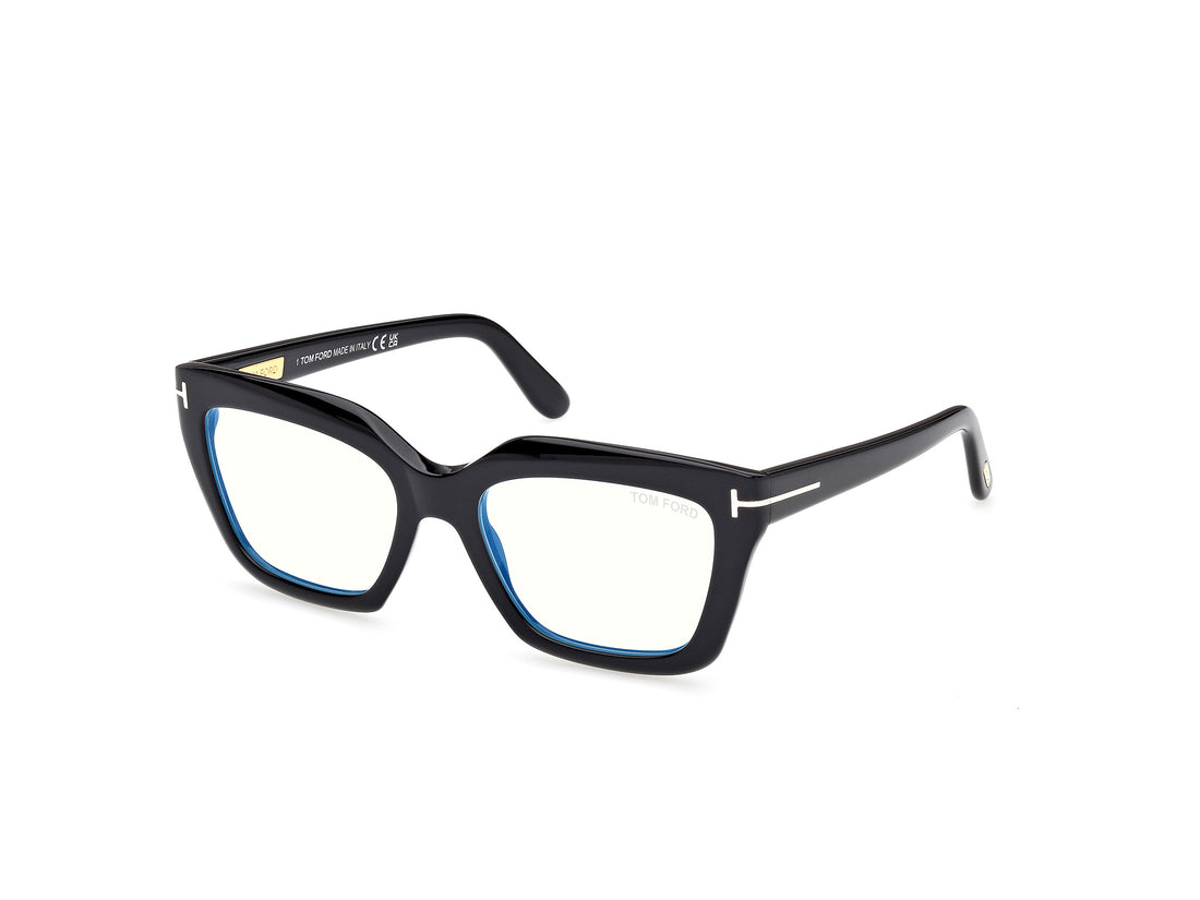 Prescription glasses tom ford ft6093-b 001 negro cat eye femenino size 53mm - Main view