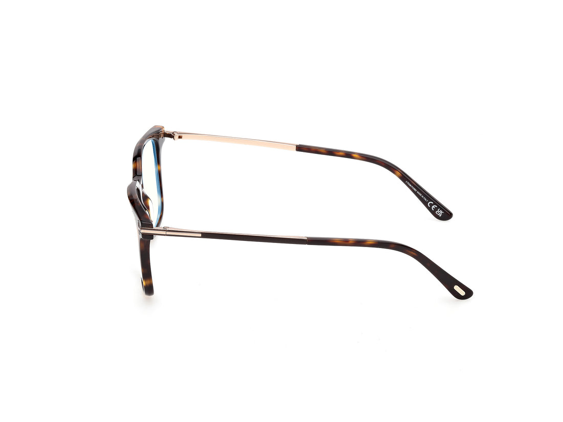 Lunettes de vue tom ford ft6124-b 052 havana square masculino taille 53mm - Vue détaillée