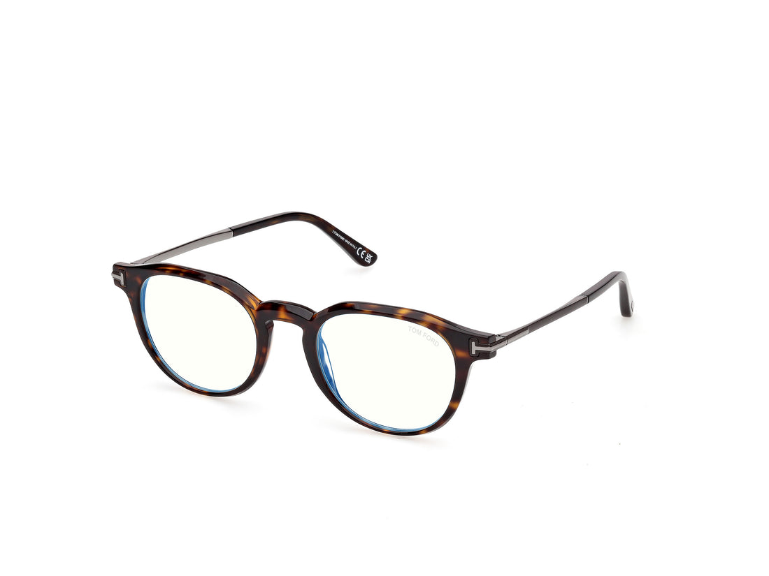 Lunettes de vue tom ford ft6125-b 052 havana round masculino taille 49mm - Vue principale