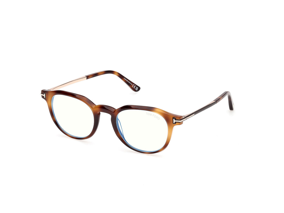 Lunettes de vue tom ford ft6125-b 053 havana round masculino taille 49mm - Vue principale