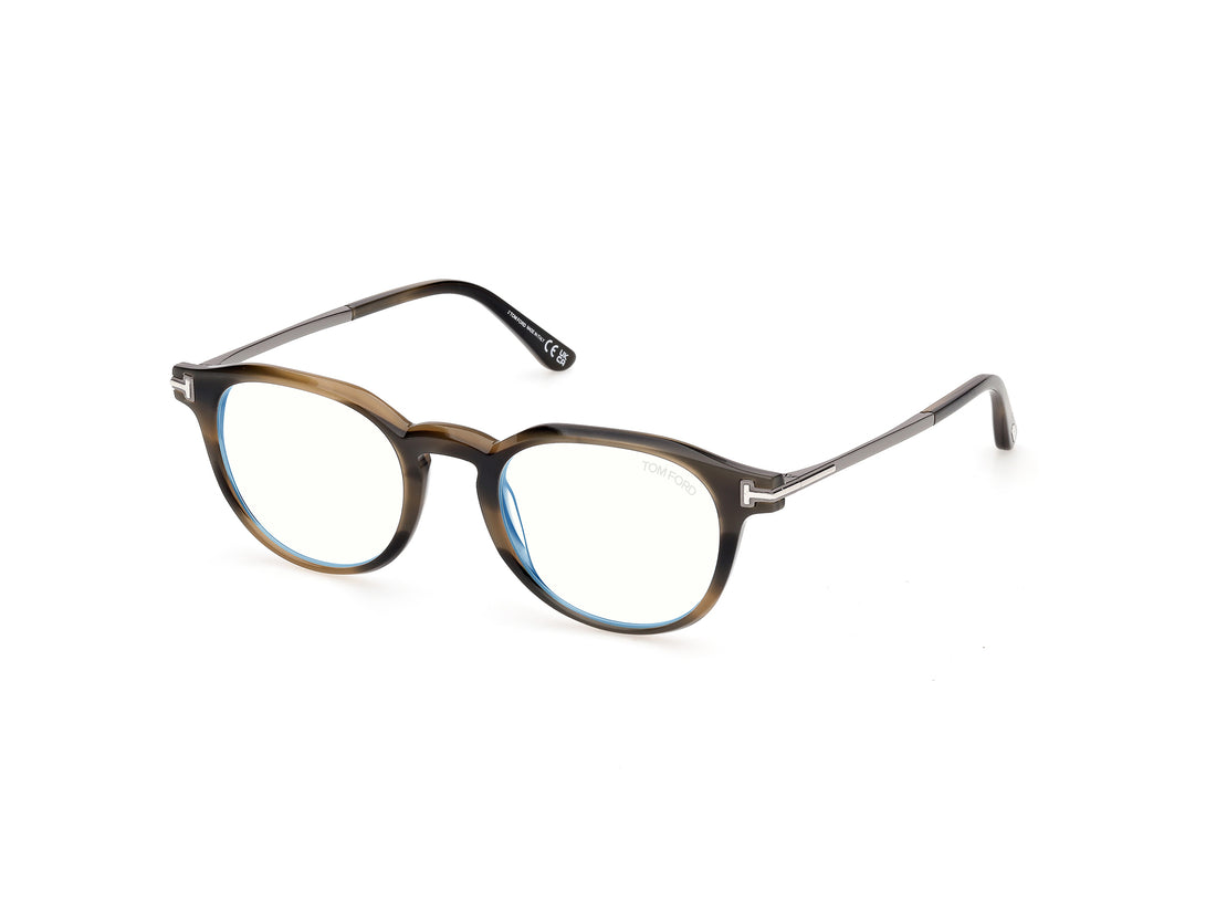 Lunettes de vue tom ford ft6125-b 055 havana round masculino taille 49mm - Vue principale